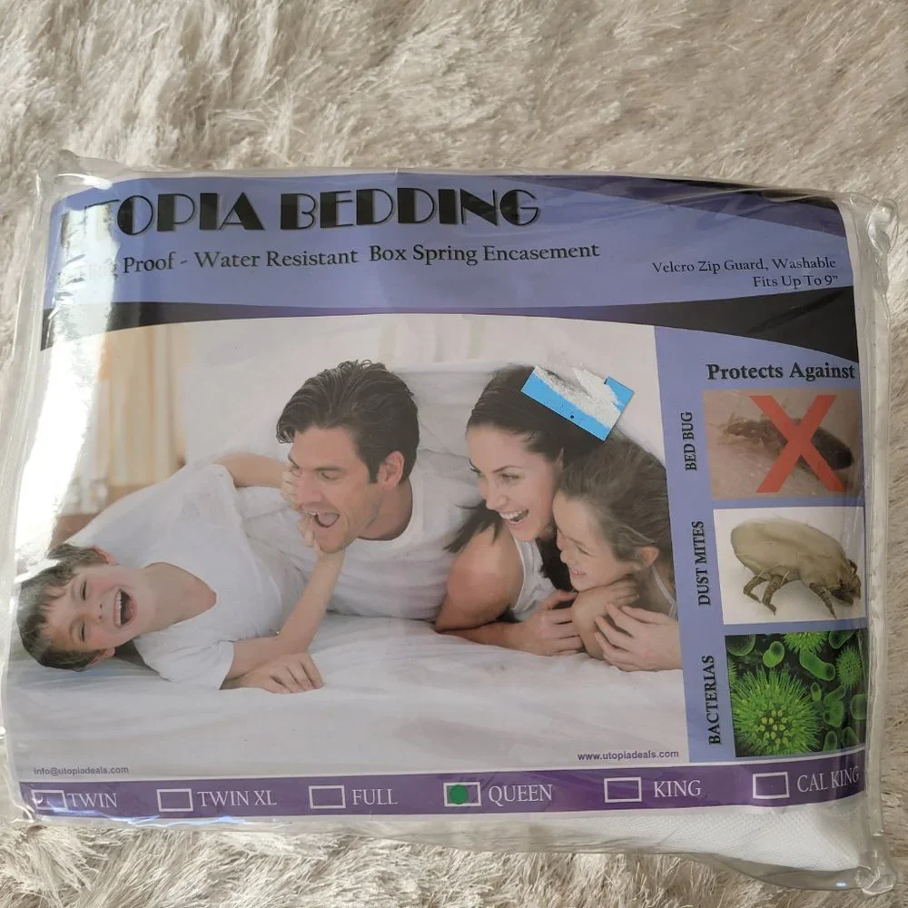 Utopia Zippered Waterproof Bed Bug Allergy Mattress Protector Encasement Cover